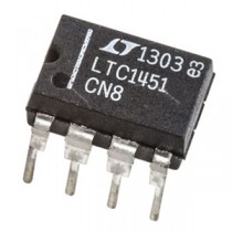 LTC1451CN8 LINEAR TECHNOLOGY, convertitore digitale analogico a 2 canali, 12-Bit, 8-Lead PDIP