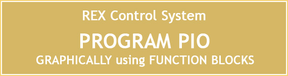 Program PIO graphically using function blocks